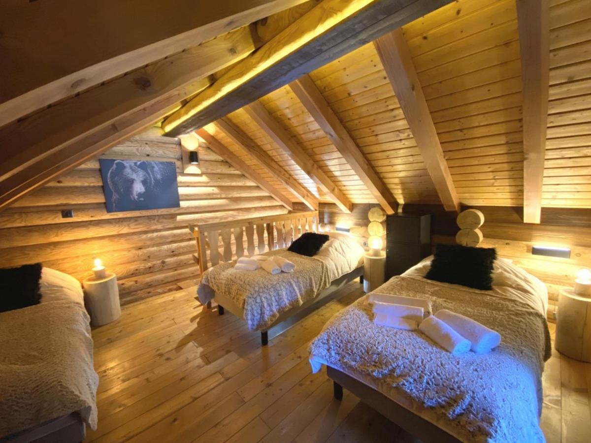L'Ours Noir Chalet En Rondins La Bresse Esterno foto
